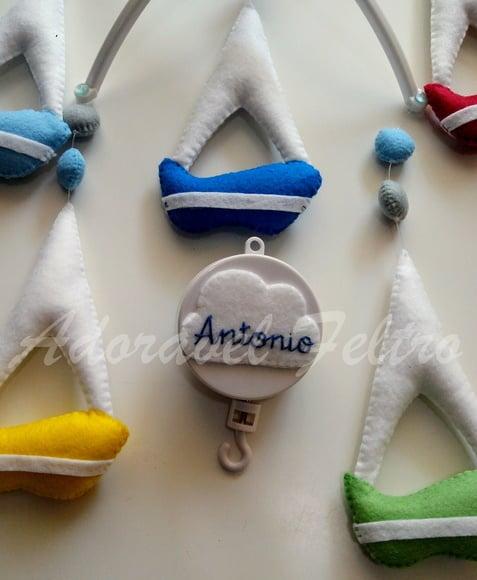 Móbile Barquinhos + Suporte