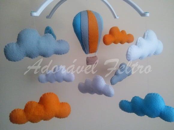Móbile de Berço Balão e Nuvens - Leonardo