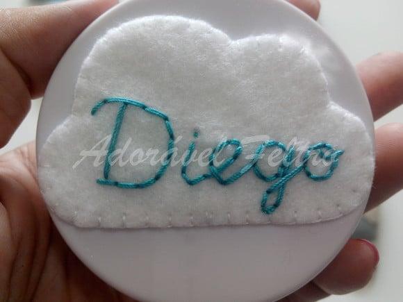 Móbile Musical Balões, Nuvens e Bebê - Diego