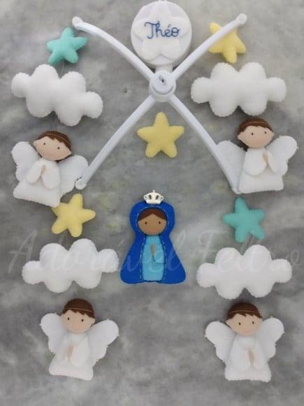 Móbile Musical Nossa Senhora, Anjos e Nuvens