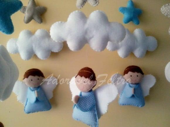 Móbile Nossa Senhora, Anjos e Nuvens