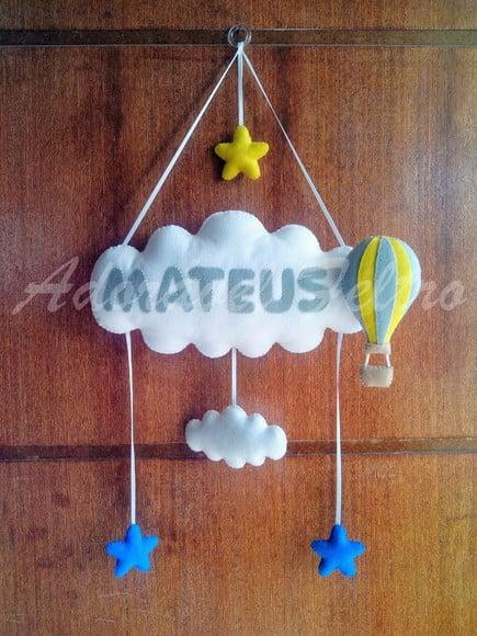 Porta Maternidade Nuvens e Balão