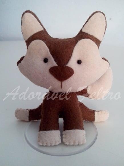 Raposa em feltro - 12cm