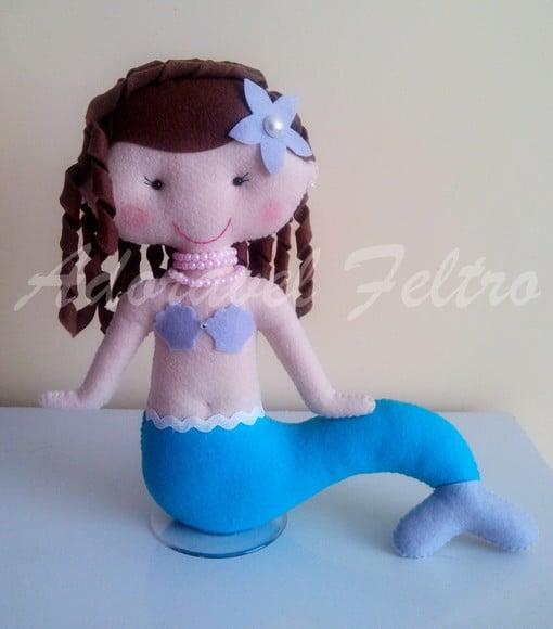 Sereia em Feltro 25 cm