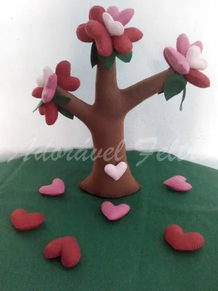 Árvore do Amor - Árvore Corações 35cm