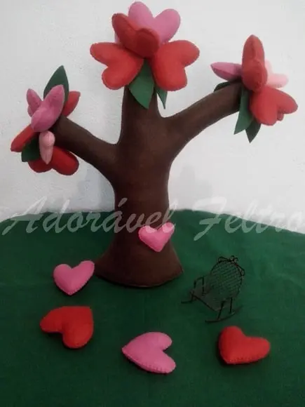 Árvore do Amor - Árvore Corações 35cm