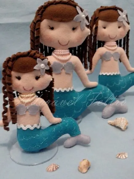 Boneca Sereia em Feltro