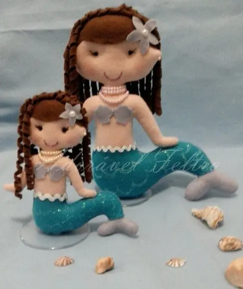 Boneca Sereia em Feltro