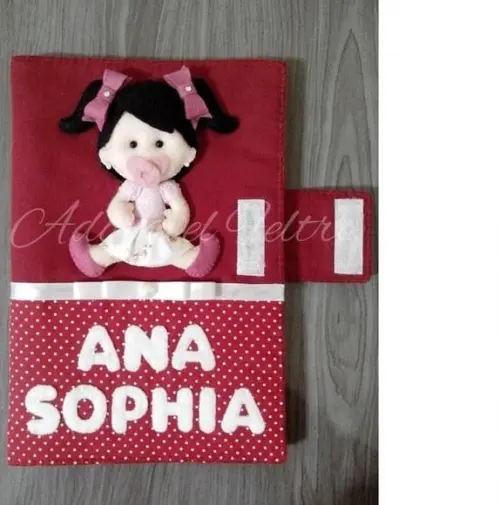 Capa Carteira de Vacinas Bonequinha Ana Sophia