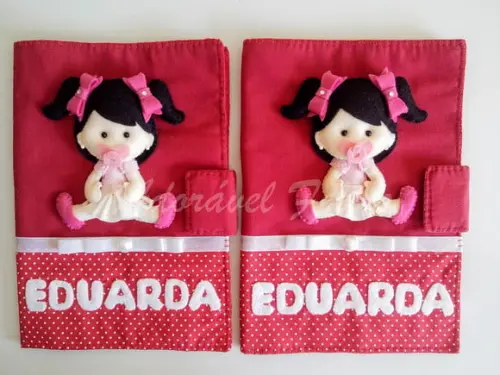Capa Carteira de Vacinas Bonequinha Eduarda