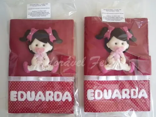 Capa Carteira de Vacinas Bonequinha Eduarda