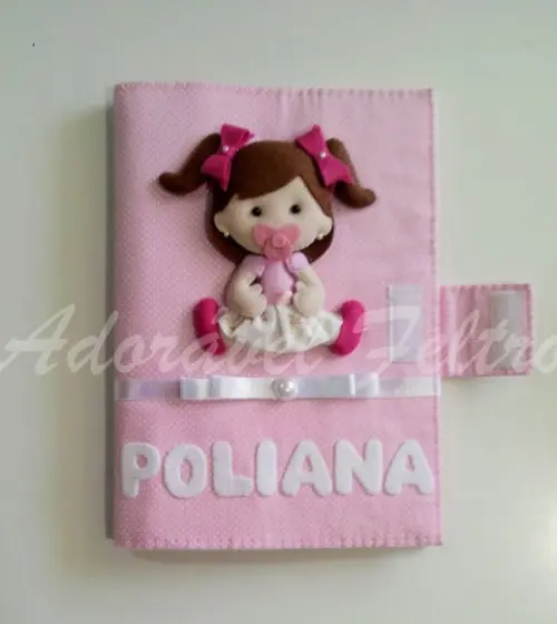 Capa Carteira de Vacinas Bonequinha Poliana