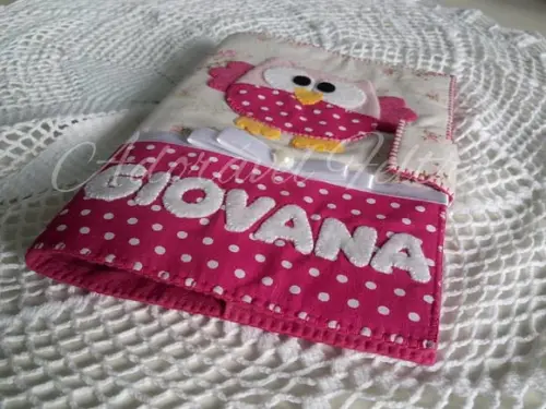 Capa Carteira de Vacinas Corujinha Giovana