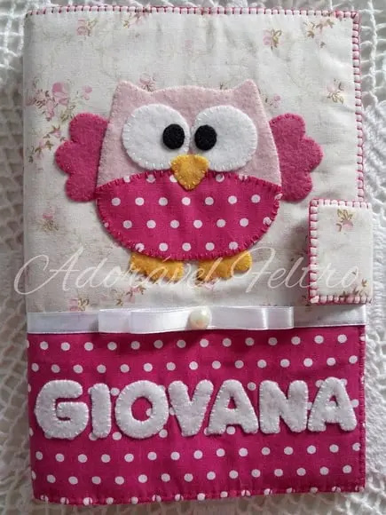 Capa Carteira de Vacinas Corujinha Giovana