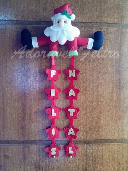 Enfeite de Natal para Porta -papai Noel