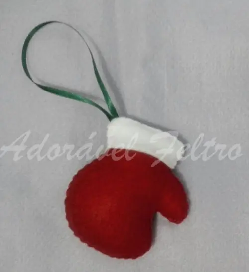 Enfeite Luva do Papai Noel