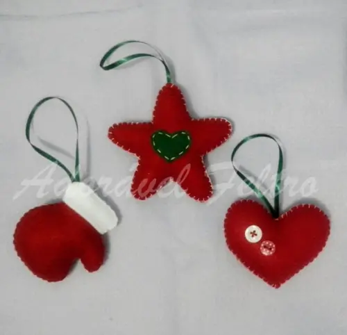 Enfeite Luva do Papai Noel
