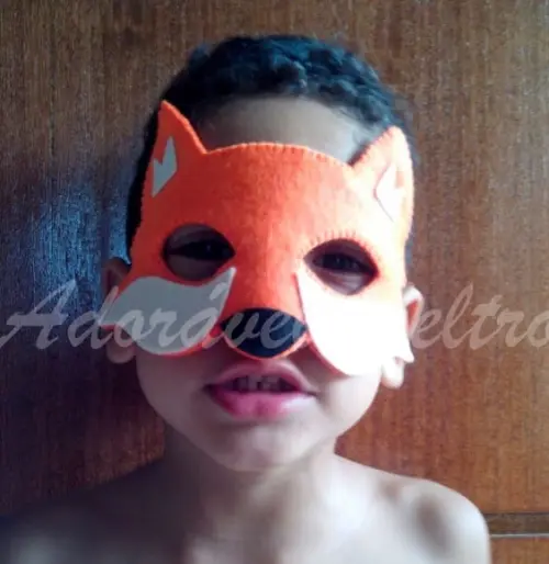 Kit 10 Máscaras Raposa em Feltro