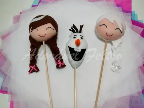 Kit 2 Centros de Mesa Elsa, Anna ou Olaf - Frozen