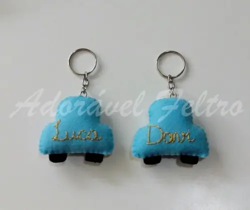 Kit 3 Chaveiros Fusca