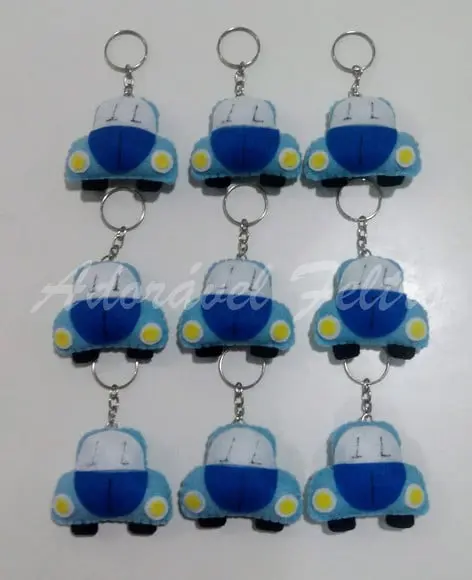Kit 3 Chaveiros Fusca