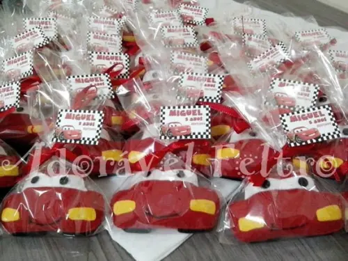 Kit 3 Chaveiros Mc Queen em Feltro-carros