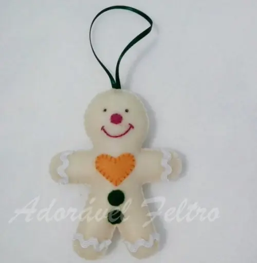 Kit 3 Enfeites Natalino Boneco Biscoito