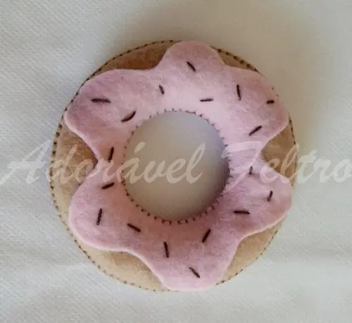 Kit 3 Donuts em feltro - 10cm