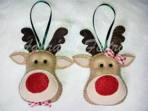 Kit 3 Enfeites para Árvore de Natal - Rena