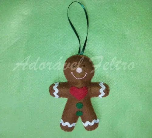 Kit 3 Enfeites para Árvore de Natal-boneco Biscoito