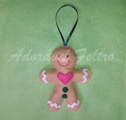 Kit 3 Enfeites para Árvore de Natal-boneco Biscoito