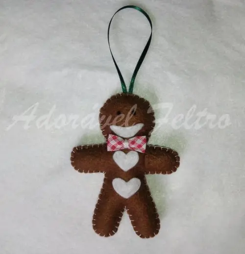 Kit 3 Enfeites para Árvore de Natal-boneco Biscoito