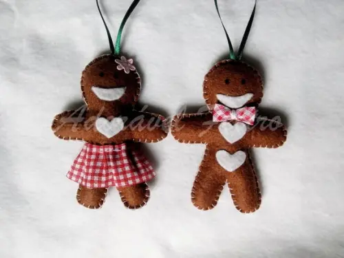 Kit 3 Enfeites para Árvore de Natal-boneco Biscoito