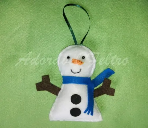Kit 3 Enfeites para Árvore de Natal-boneco de Neve