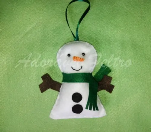 Kit 3 Enfeites para Árvore de Natal-boneco de Neve