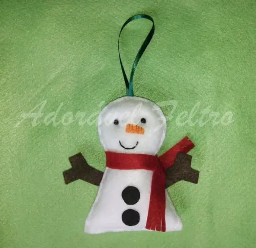 Kit 3 Enfeites para Árvore de Natal-boneco de Neve