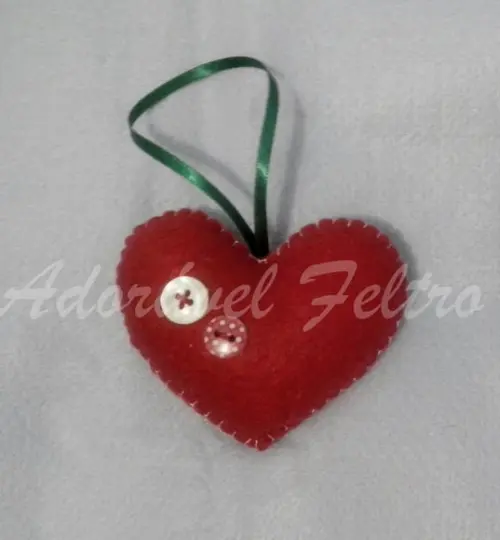 Kit 3 Enfeites para Árvore de Natal-coração