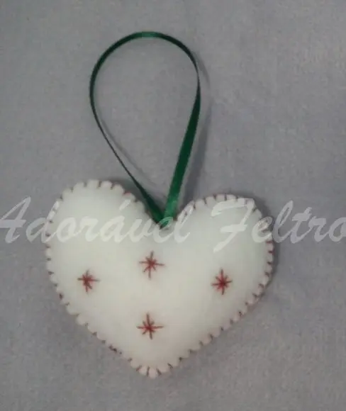 Kit 3 Enfeites para Árvore de Natal-coração
