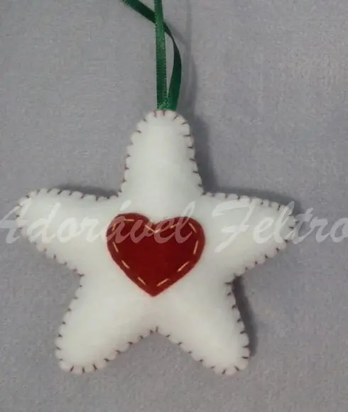 Kit 3 Enfeites para Árvore de Natal-estrela