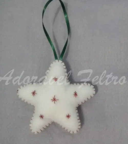 Kit 3 Enfeites para Árvore de Natal-estrela