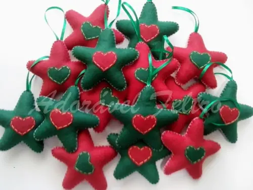 Kit 3 Enfeites para Árvore de Natal-Estrela