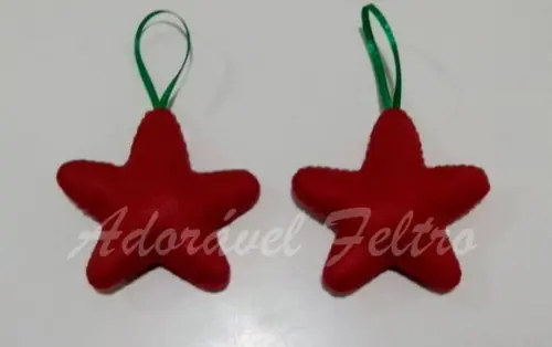 Kit 3 Enfeites para Árvore de Natal-Estrela