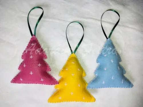 Kit 3 Enfeites para Árvore de Natal-pinheiro