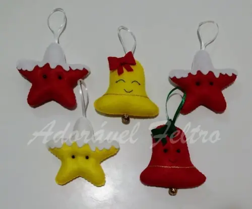 Kit 3 Enfeites para Árvore de Natal-Sino