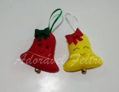 Kit 3 Enfeites para Árvore de Natal-Sino