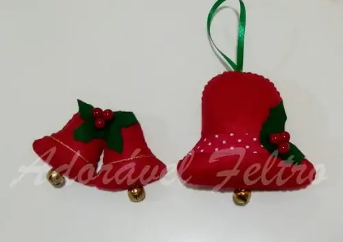 Kit 3 Enfeites para Árvore de Natal-Sino