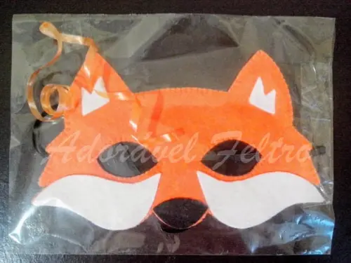Kit 3 Máscaras Raposa em feltro