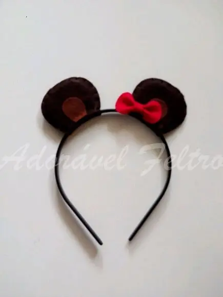 Kit 3 Tiaras Orelha de Ursa com Laço