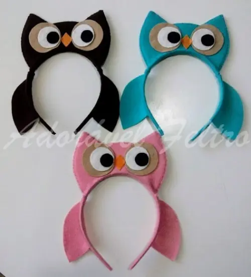 Kit 3 Tiaras Coruja