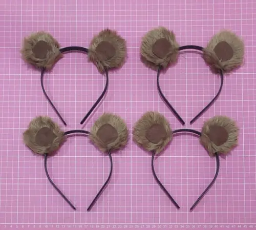 Kit 3 Tiaras Orelhas de Esquilo